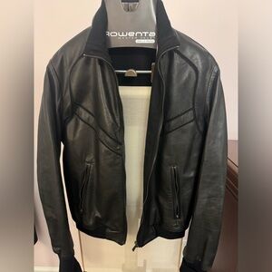 Black Leather Jacket from Black Rivet